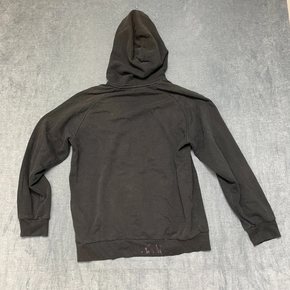 True Religion Hoodie Mens M Black Fleece Lined Buddha Graphic Pullover Cozy